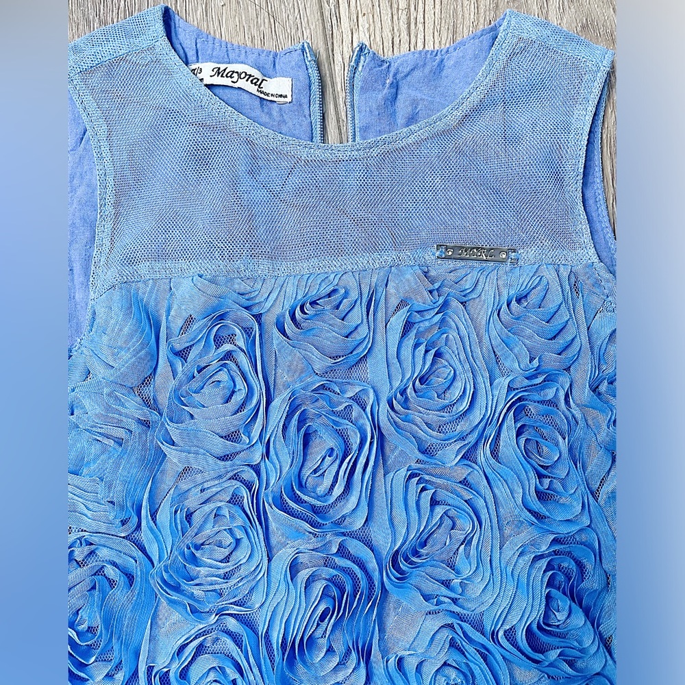 Adorable "Spring/Easter Mayoral Periwinkle Girls Dress"  Size 3